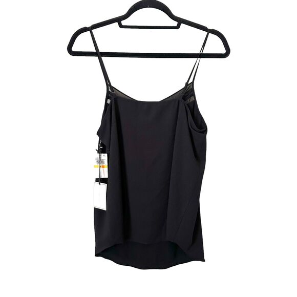 1 STATE Chiffon Trim Camisole Black NWT Sz Small - Picture 6 of 6
